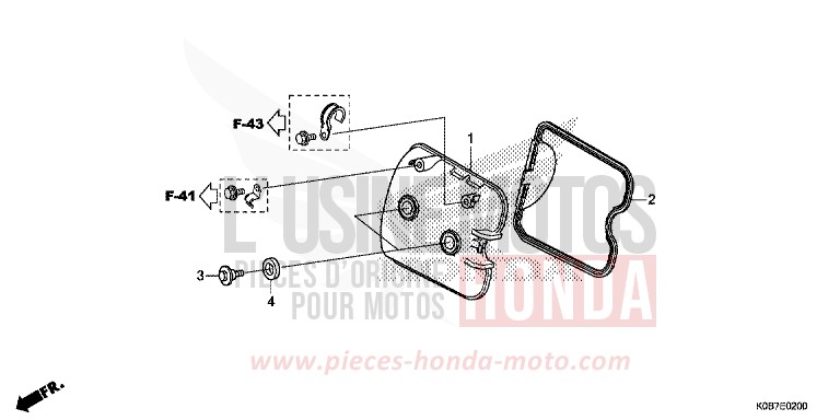 ZYLINDERKOPFDECKEL von Forza 300 CRESCENT BLUE METALLIC (PB412) von 2019